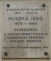 Emlektabla a XI.ker Bartok Bela ut 13.sz haz falan